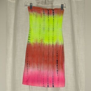 SHEIN Neon Tie-Dye Mini Dress